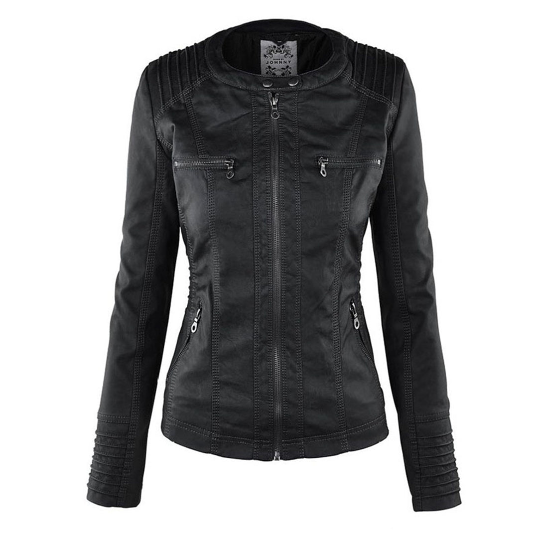 Annabel | Leren Jas met Capuchon