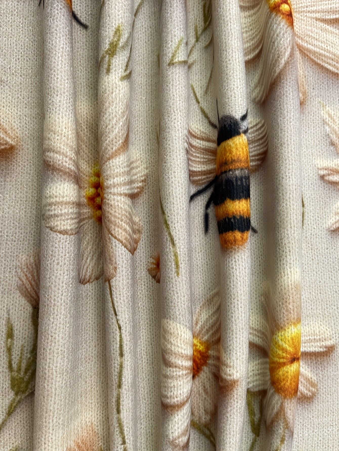 Heidi | Sweater met Bloem- en Bijendessin en Ronde Hals