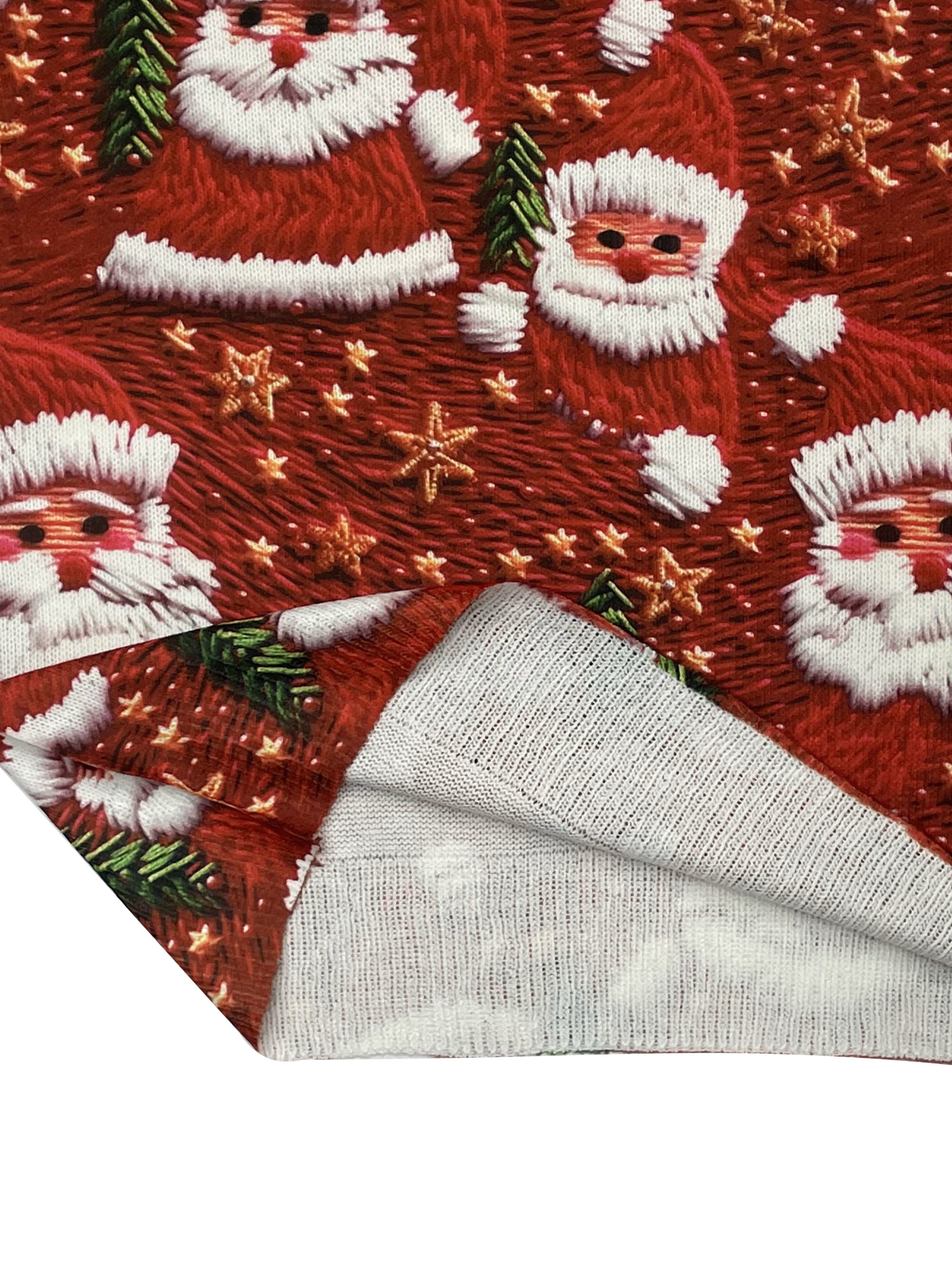 Gesina | Kerstmannenprint Sweater met Ronde Hals