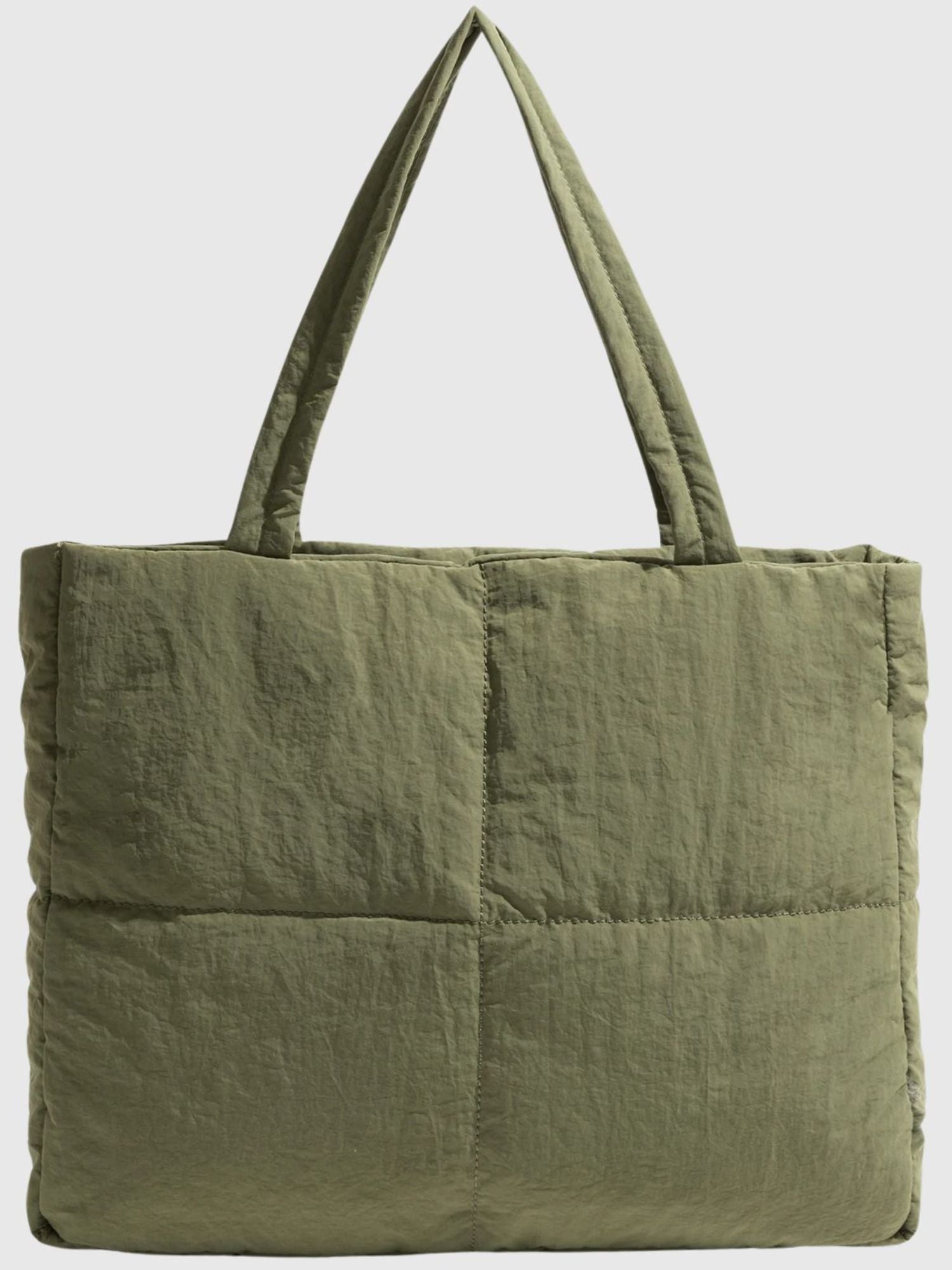 Distressed Puffer Tote Tas