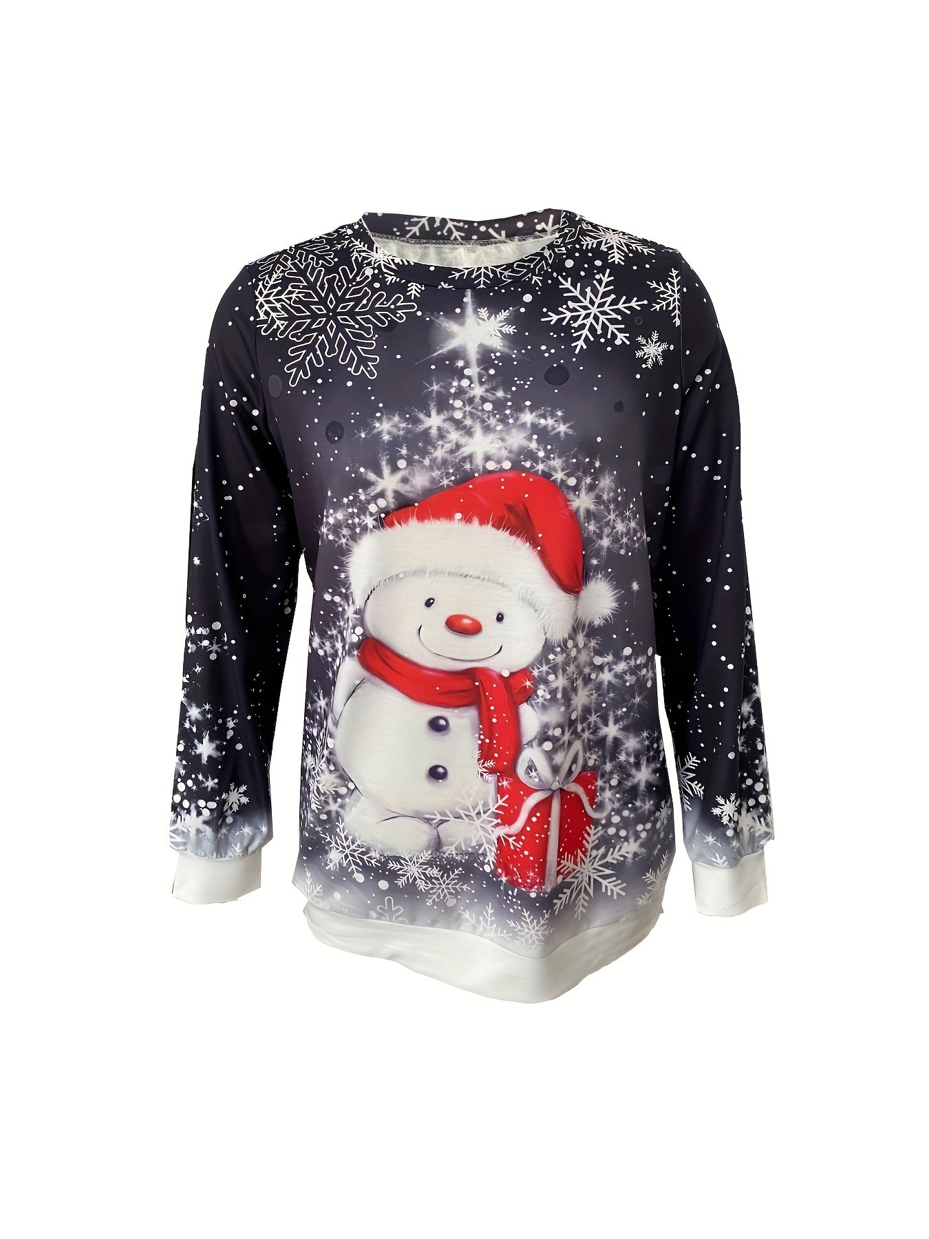 Anna | Sweatshirt met Sneeuwpopprint