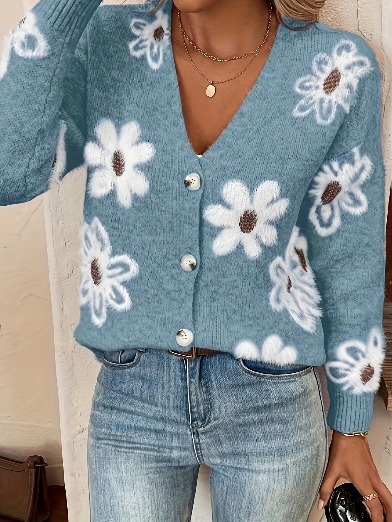 Kornelia | Comfortabele Cardigan met Bloemenpatroon