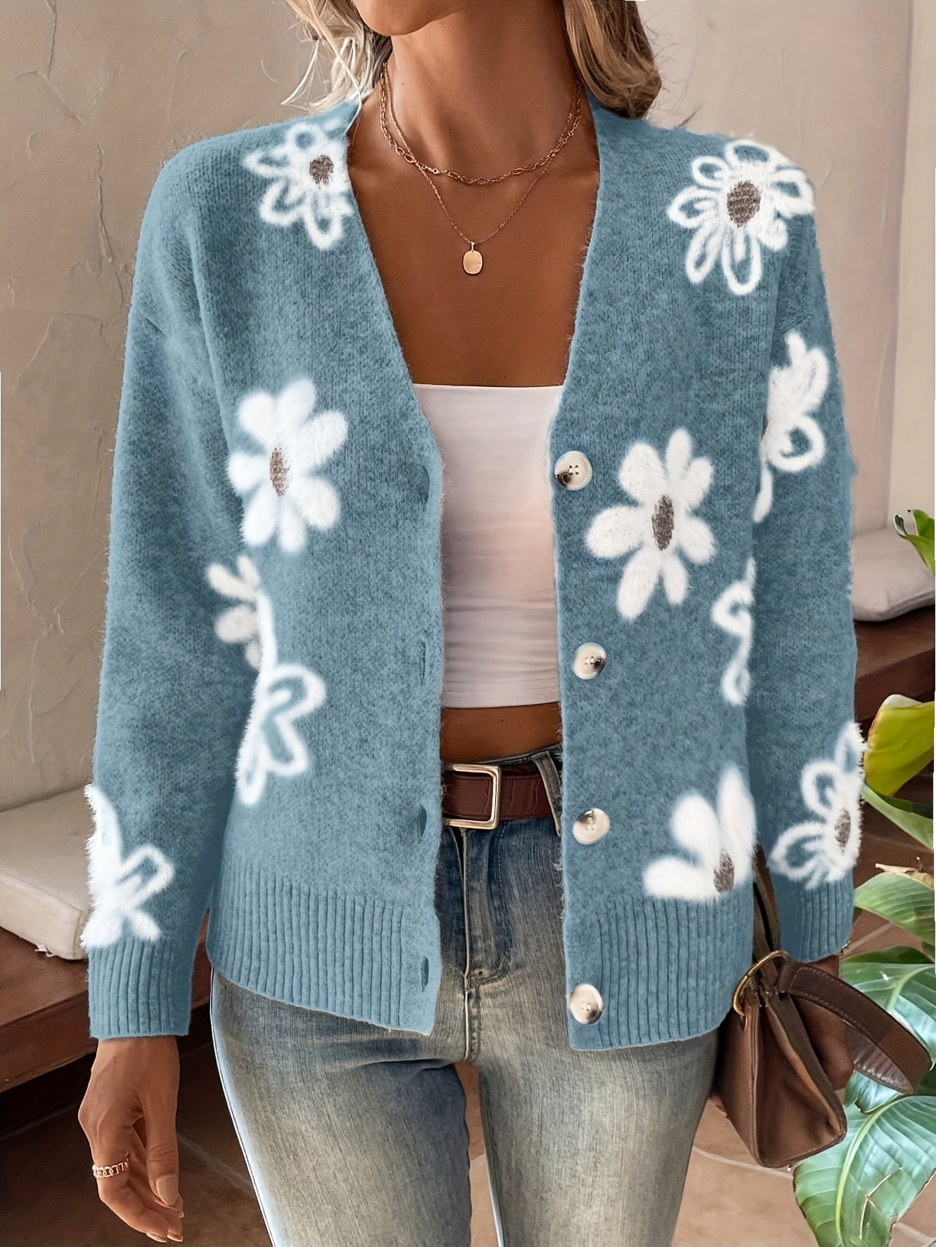 Kornelia | Comfortabele Cardigan met Bloemenpatroon