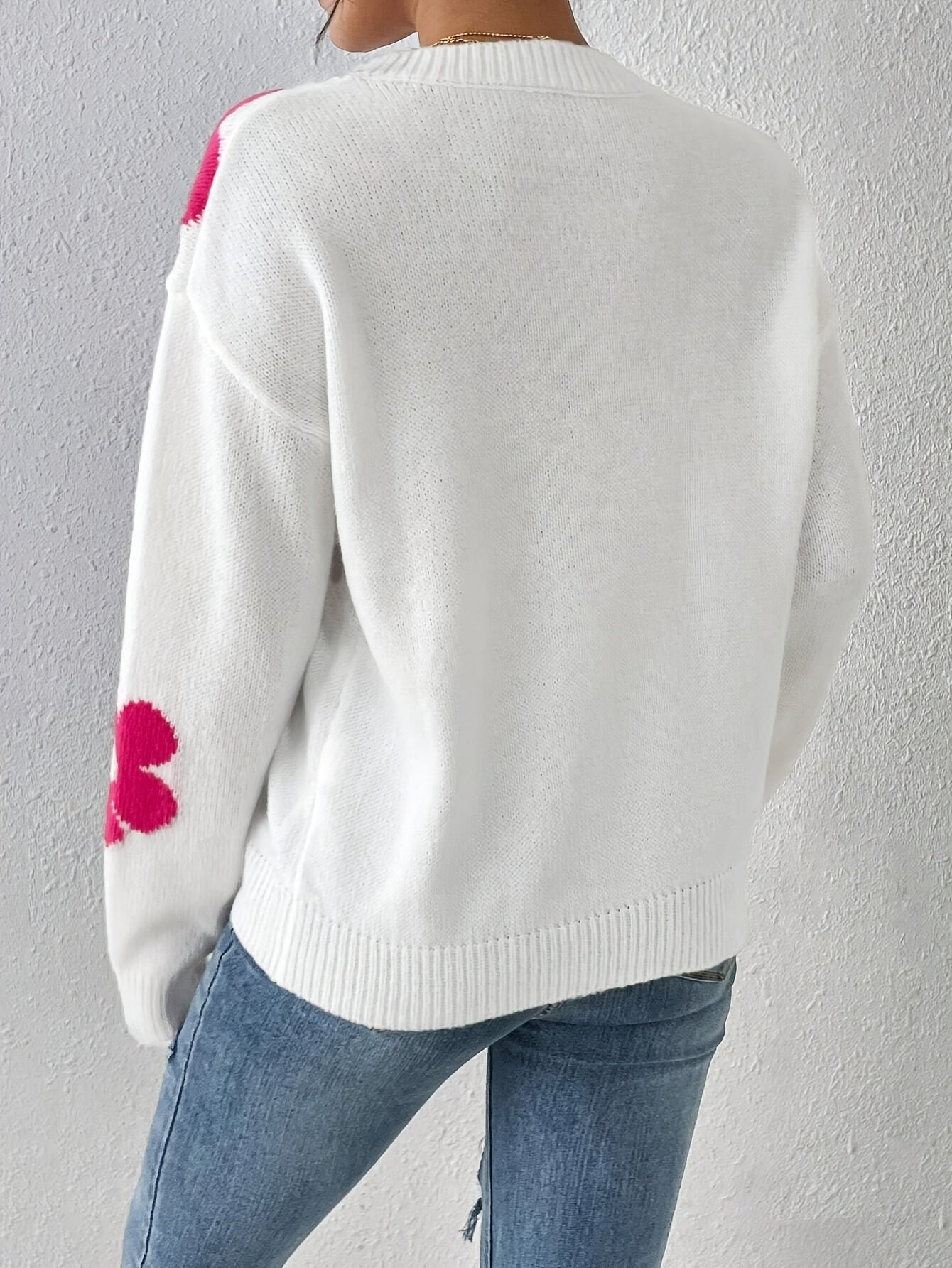 Zoe | Sweater met Bloemenpatroon en Ronde Hals