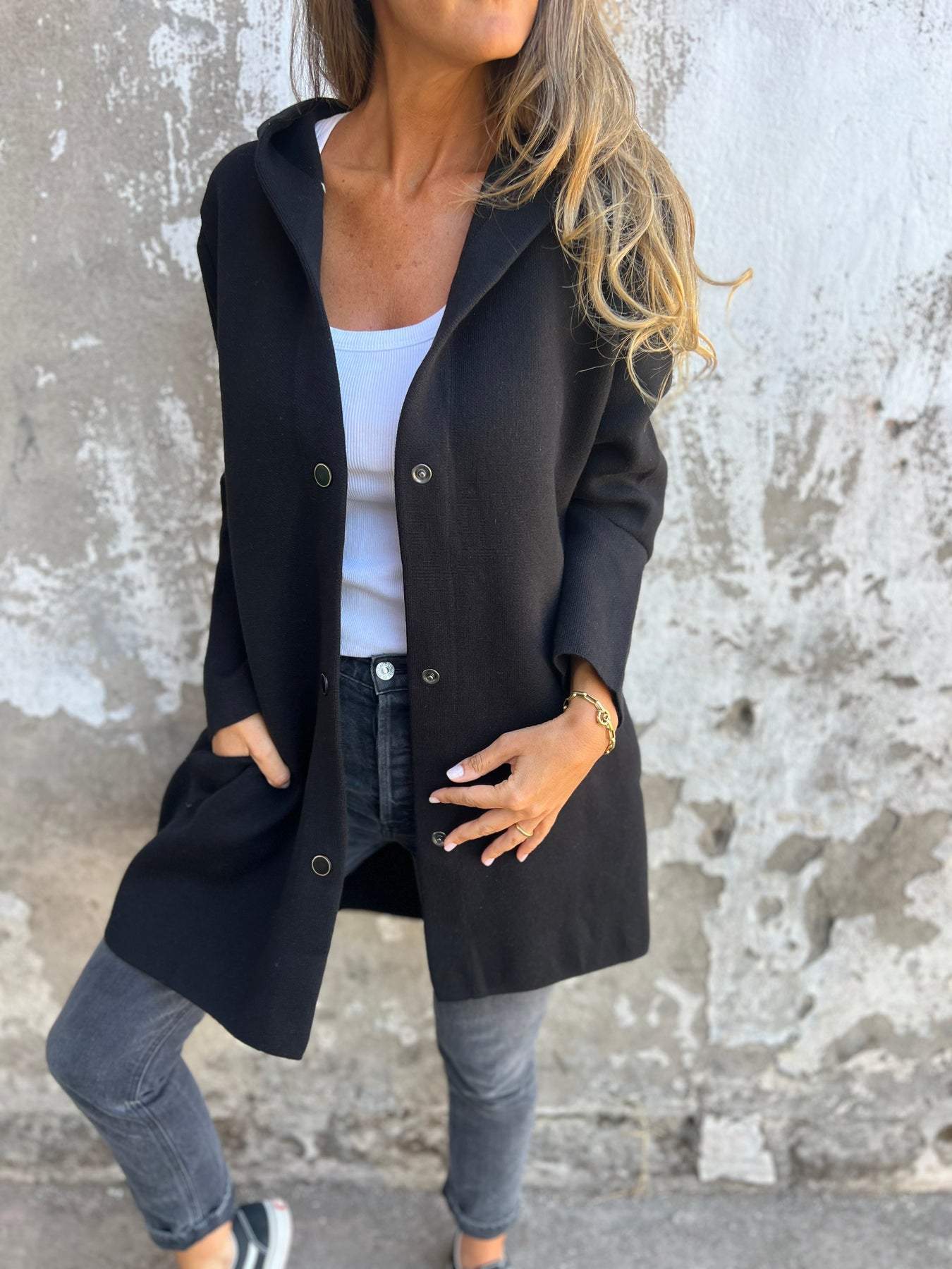 Elisa | Casual Single-Breasted Blazer met Capuchon