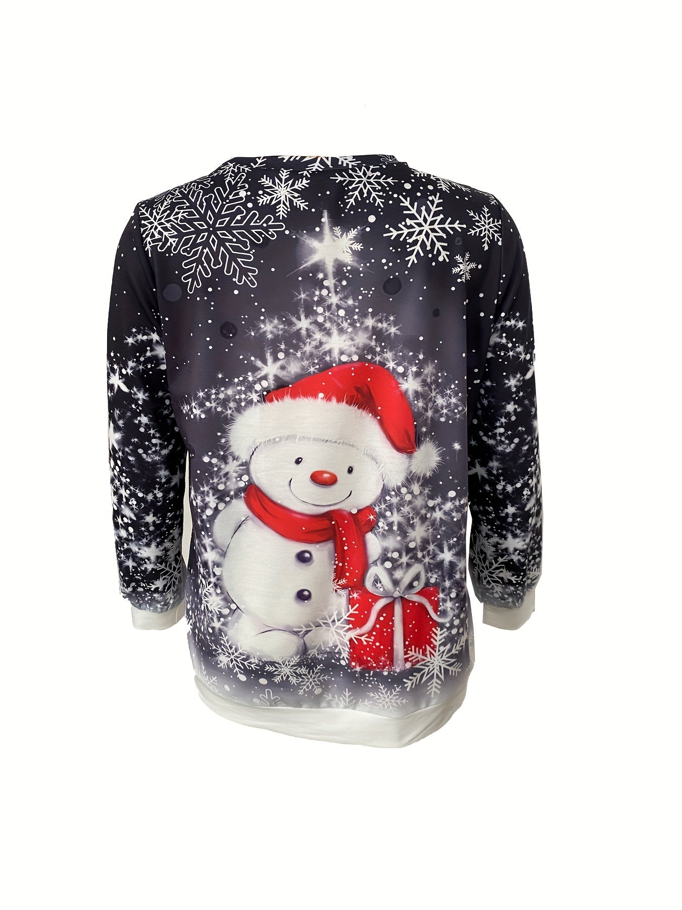 Anna | Sweatshirt met Sneeuwpopprint