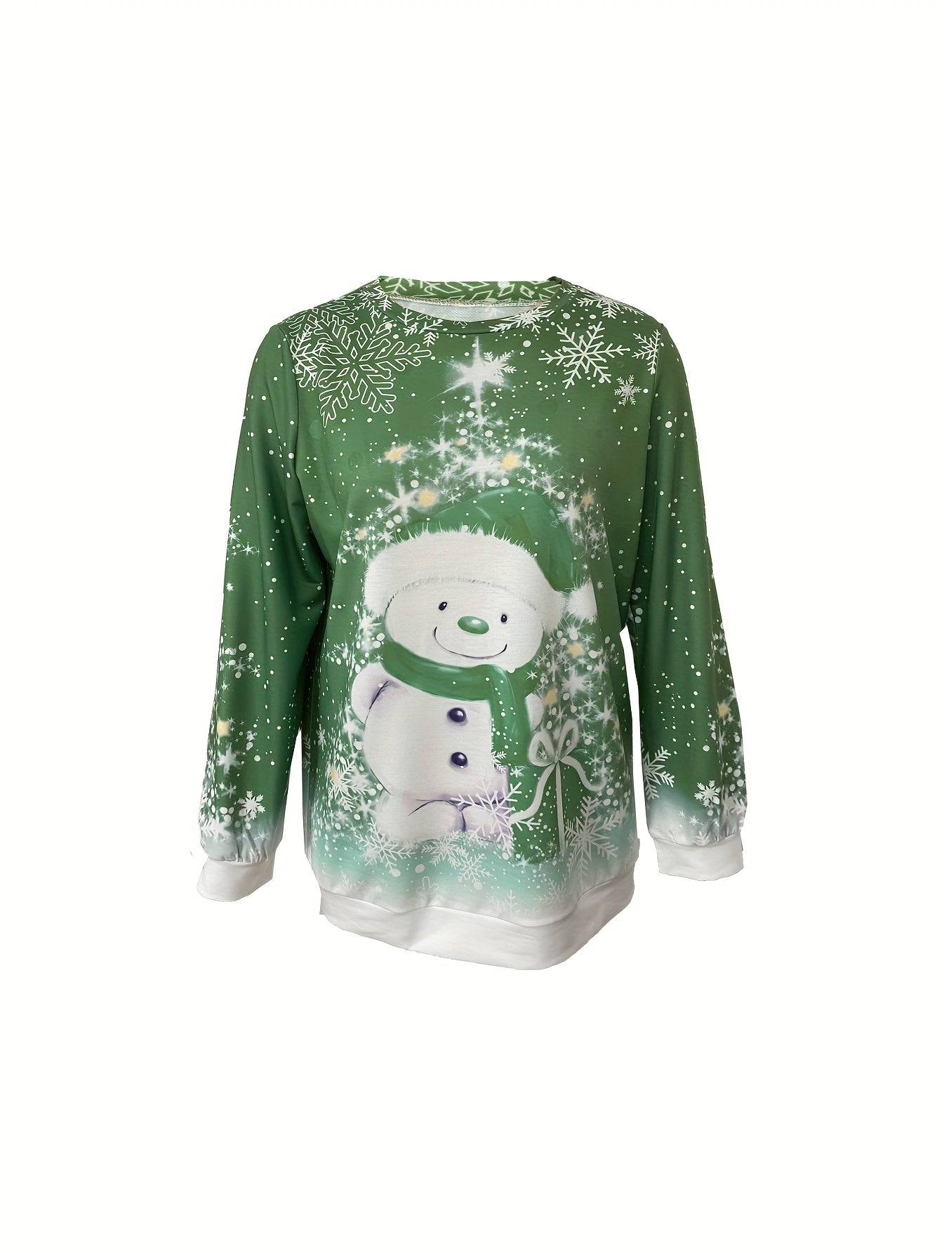 Anna | Sweatshirt met Sneeuwpopprint